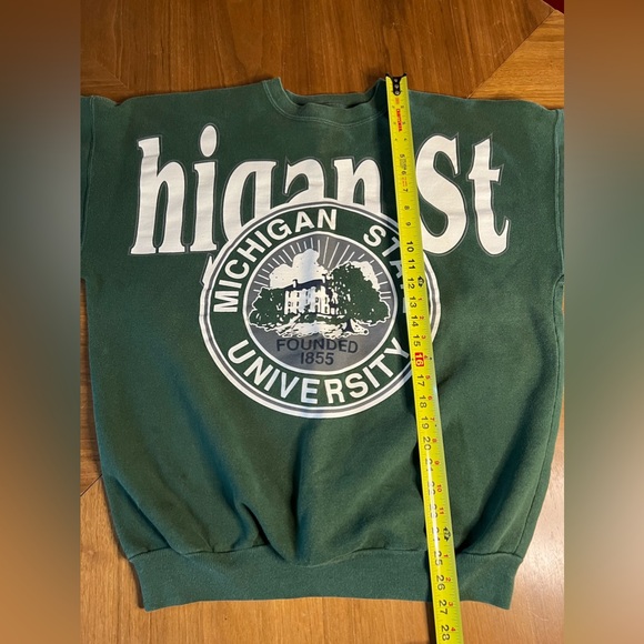RARE Vintage Michigan State University Crest Spellout Crewneck - Picture 8 of 8